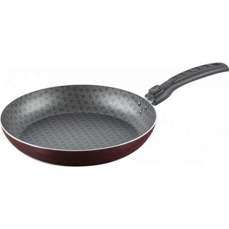 Сковорода алюминиевая 26 см съемная ручка бордо Кружево Калитва