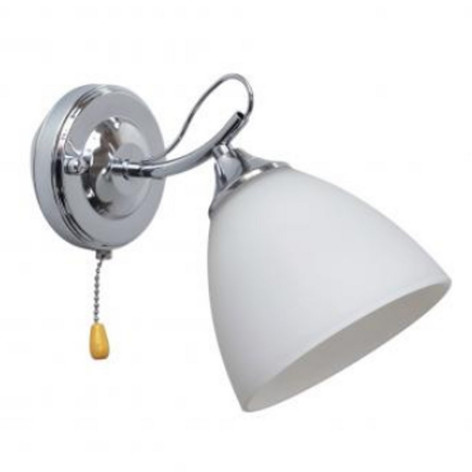 Бра 1 плафон 24*13,5*20 см Е27 60Вт 4м2 плафон стекло хром Baizheng