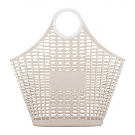 Корзина-сумка пластиковая 420х130х460 мм слоновая кость Альтернатива