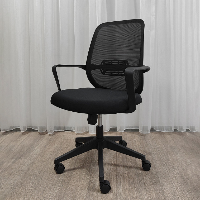 Фото Кресло офисное 96*62*42 см до 120 кг сетка механизм качания черный Baizheng
