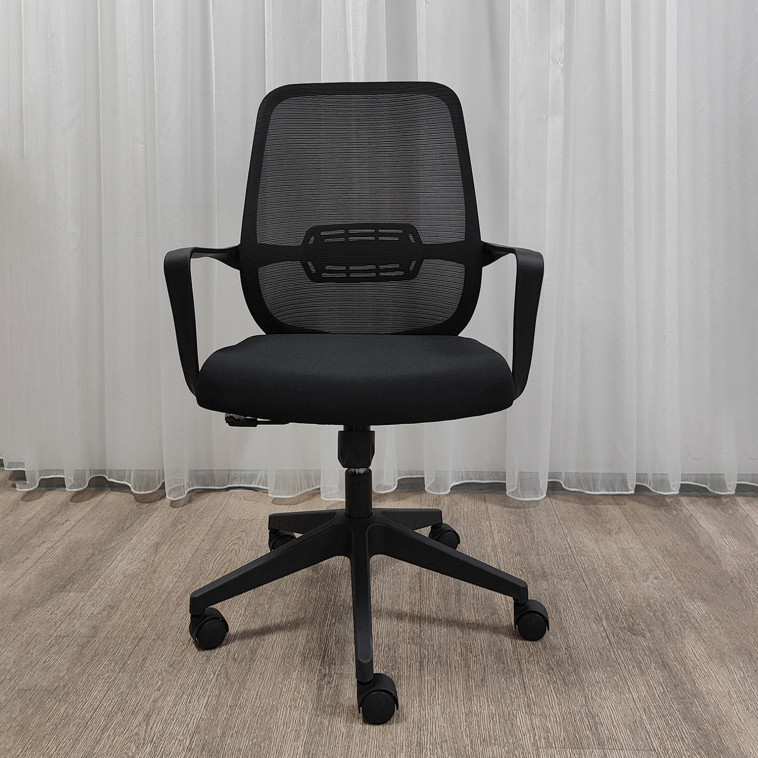 Изображение Кресло офисное 96*62*42 см до 120 кг сетка механизм качания черный Baizheng