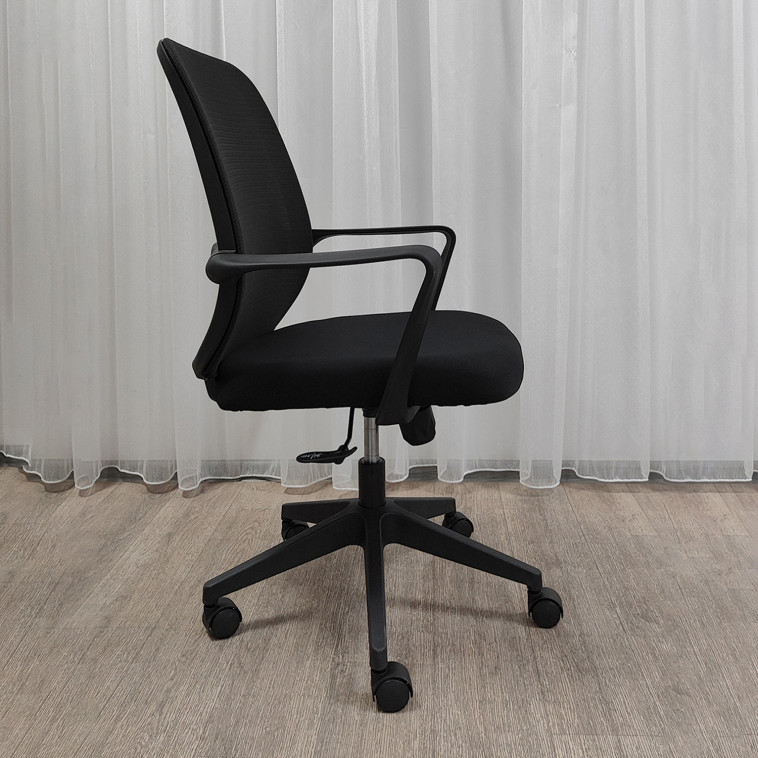 Картинка Кресло офисное 96*62*42 см до 120 кг сетка механизм качания черный Baizheng