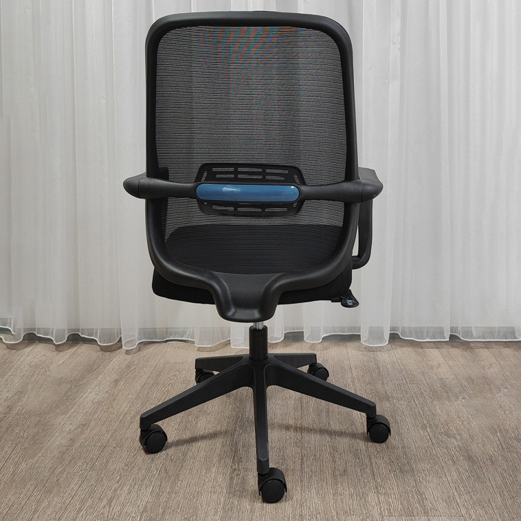 Фотография Кресло офисное 96*62*42 см до 120 кг сетка механизм качания черный Baizheng