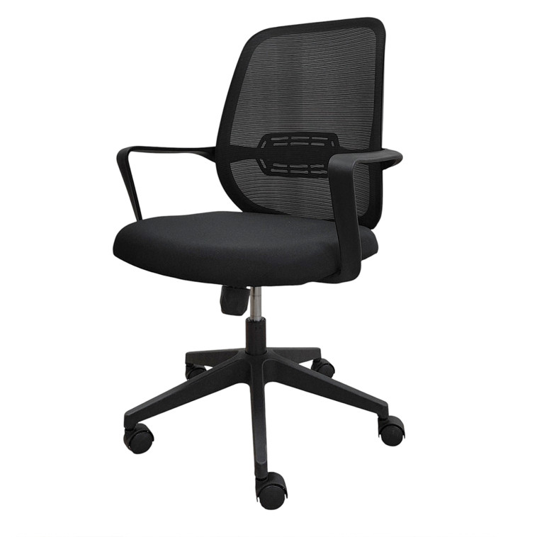 Кресло офисное 96*62*42 см до 120 кг сетка механизм качания черный Baizheng
