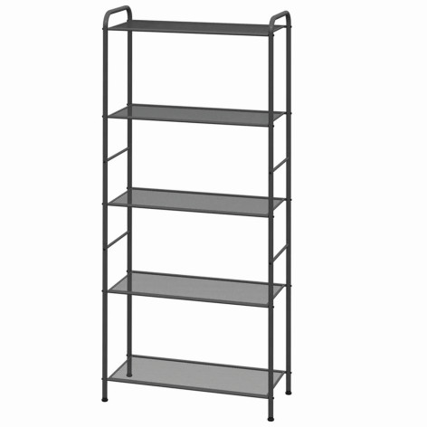 Стеллаж металлический 5-х ярусный 65,5х30х155,5 см графит Валенсия 25 ЗМИ