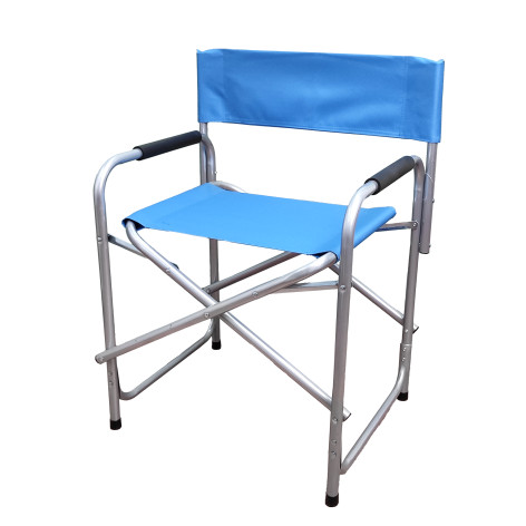 Стул со спинкой туристический складной 54*44*78 см нагрузка 120 кг голубой Baizheng