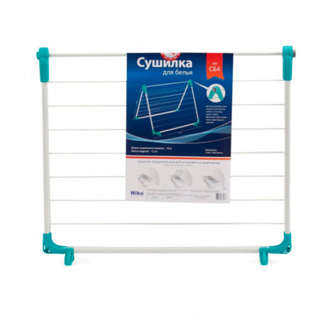 Сушилка металлическая в ванну для белья 717*1155 мм белый Nika