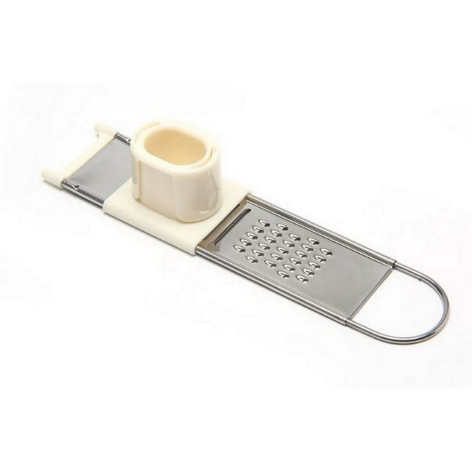 Терка нержавеющая сталь 22х5х4 см плоская металл ручка пластиковый держатель Baizheng