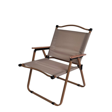 Стул со спинкой туристический складной 550х530х790 мм нагрузка 120 кг бежевый Baizheng