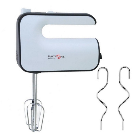 Миксер пластиковый 350 Вт 5 скоростей 4 насадки бело-серый Maxtronic Миксер пластиковый 350 Вт 5 скоростей 4 насадки бело-серый Maxtronic