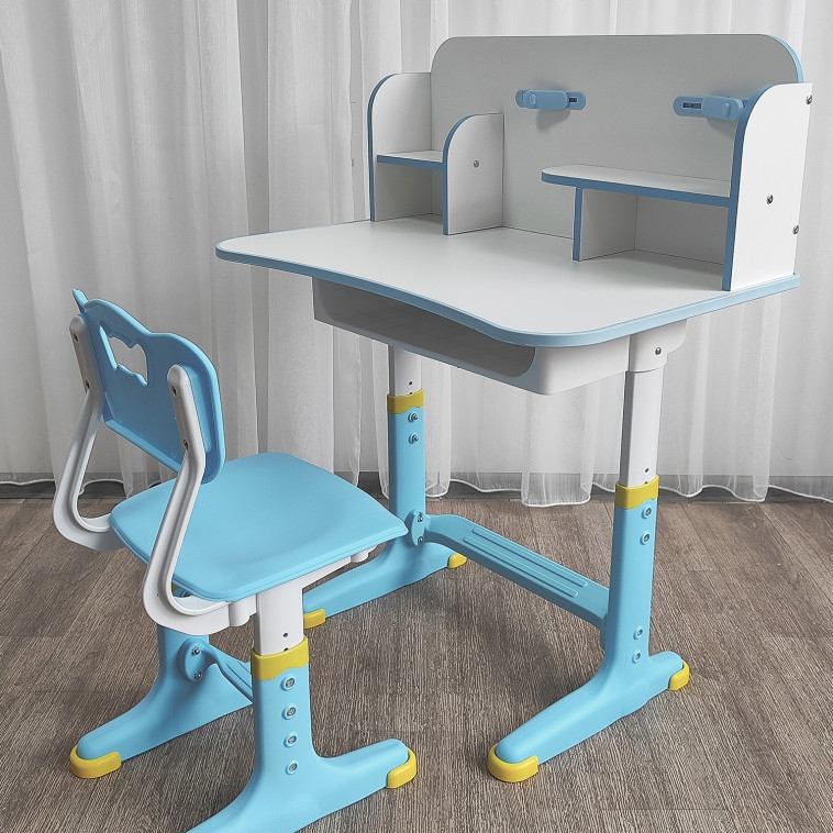 Фото Комплект детский 101*75,5*48,5/69 см стол стульчик голубой Baizheng