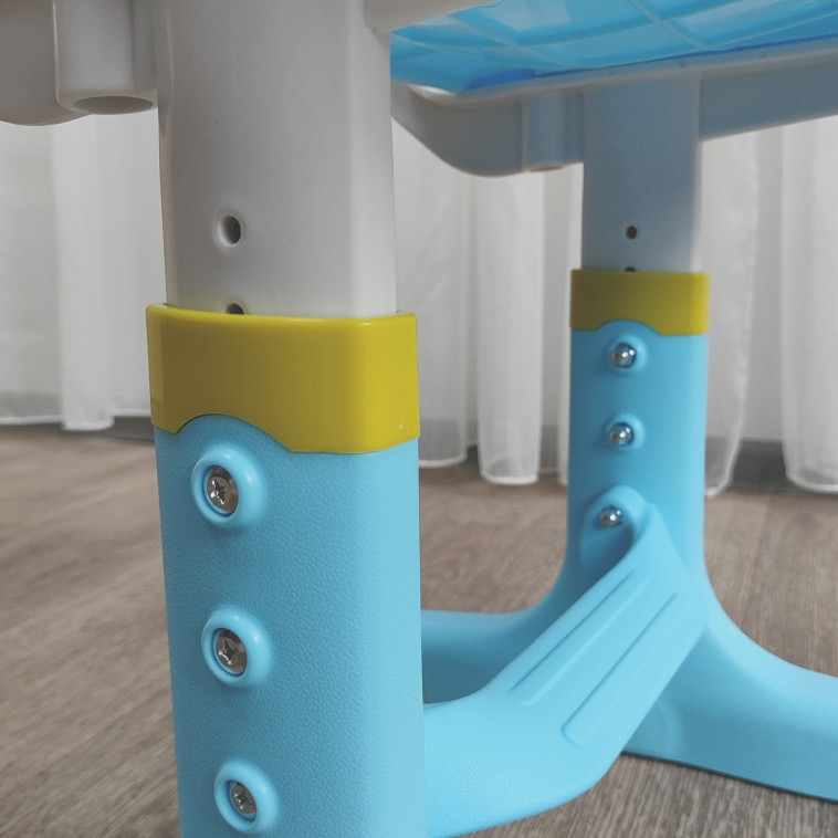 Картинка Комплект детский 101*75,5*48,5/69 см стол стульчик голубой Baizheng