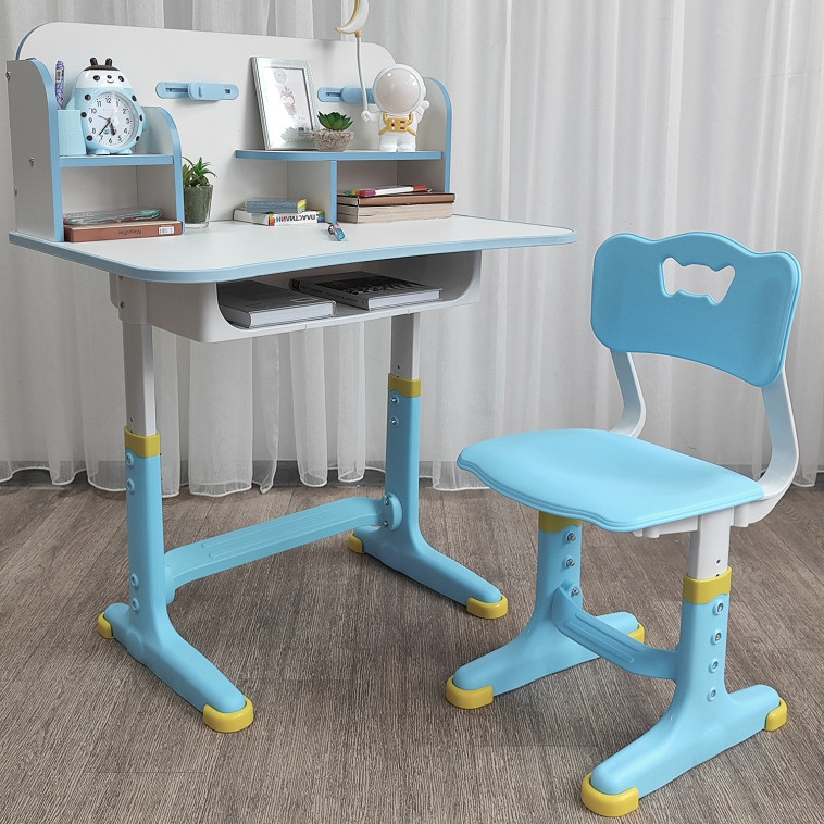 Мини фото №3 Комплект детский 101*75,5*48,5/69 см стол стульчик голубой Baizheng