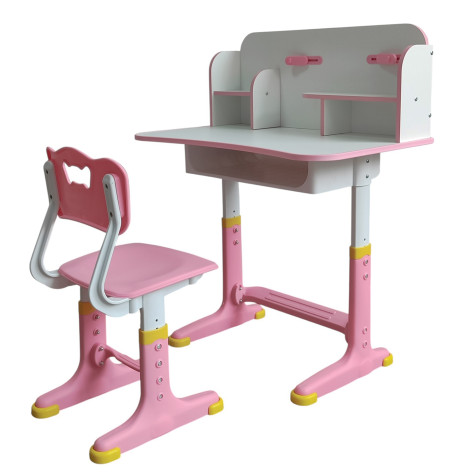 Комплект детский 101*75,5*48,5/69 см стол стульчик розовый Baizheng