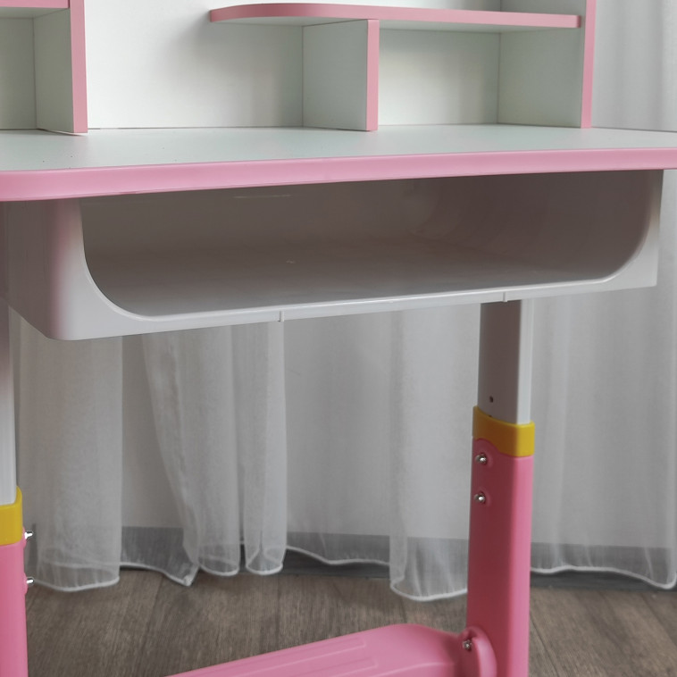 Рисунок Комплект детский 101*75,5*48,5/69 см стол стульчик розовый Baizheng