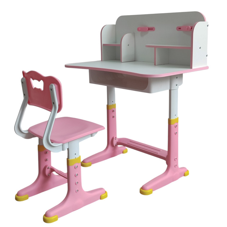 Комплект детский 101*75,5*48,5/69 см стол стульчик розовый Baizheng