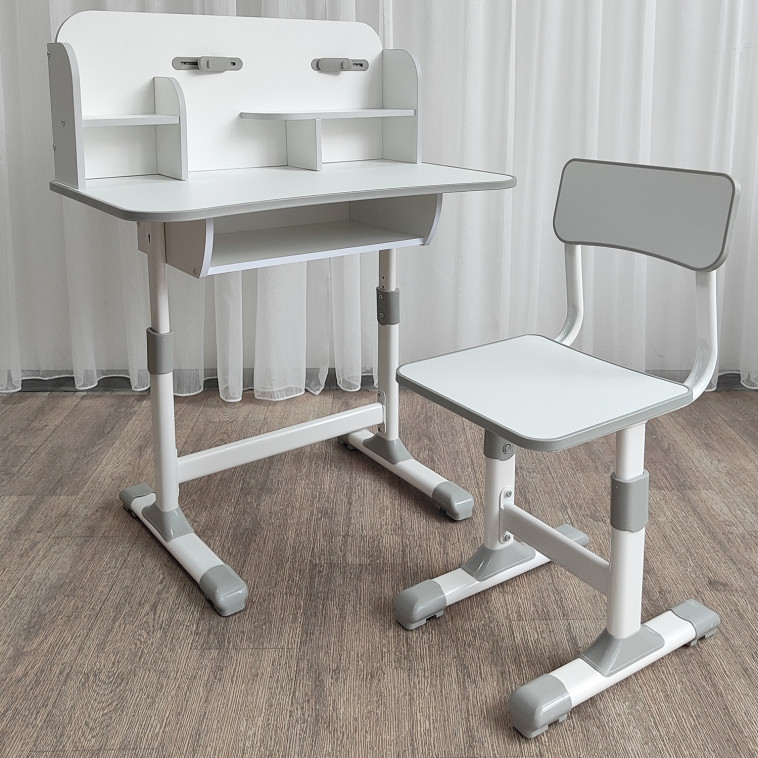 Фото Комплект детский 101*75,5*48,5/69 см стол стульчик серый Baizheng