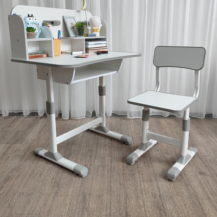 Мини фото №3 Комплект детский 101*75,5*48,5/69 см стол стульчик серый Baizheng