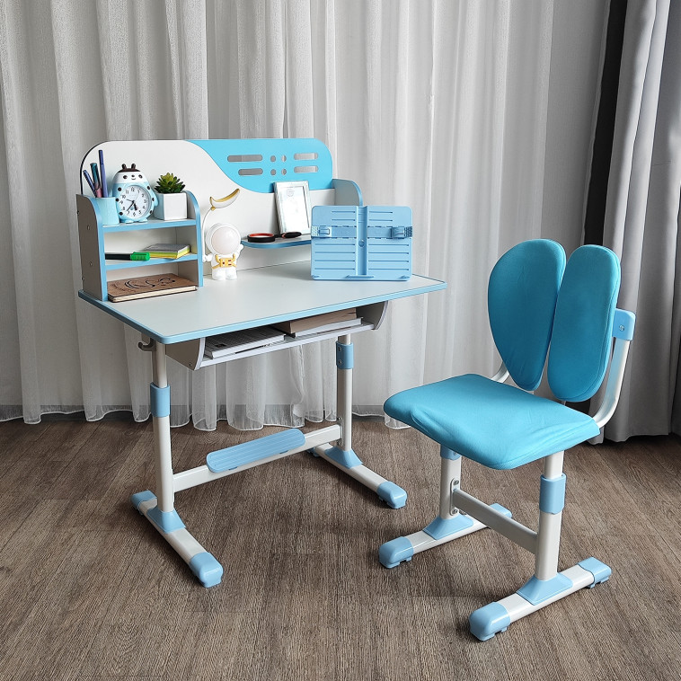 Изображение Комплект детский 105*80*50/84 см стол стульчик голубой Baizheng