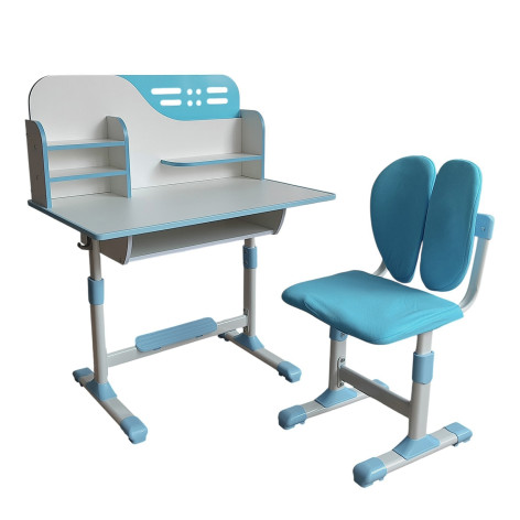 Комплект детский 105*80*50/84 см стол стульчик голубой Baizheng