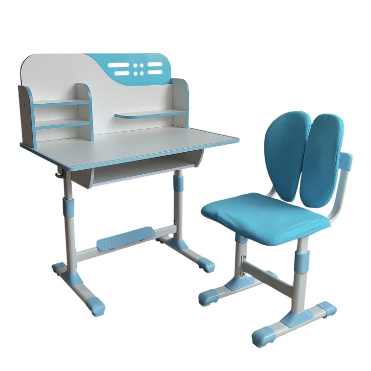Комплект детский 105*80*50/84 см стол стульчик голубой Baizheng