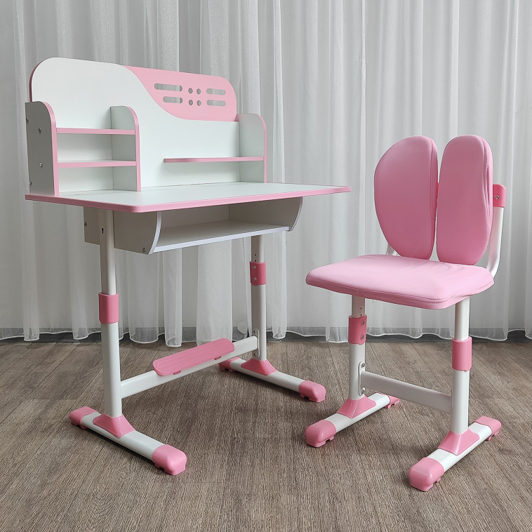 Фото Комплект детский 105*80*50/84 см стол стульчик розовый Baizheng