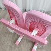 Миниатюра Комплект детский 105*80*50/84 см стол стульчик розовый Baizheng