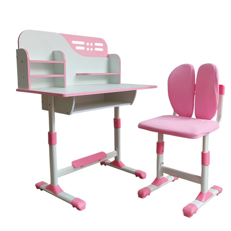 Комплект детский 105*80*50/84 см стол стульчик розовый Baizheng