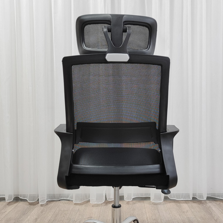 Картинка Кресло офисное 110*59*43 см до 150 кг механизм качания полиэстер черный Baizheng