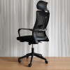 Мини картинка Кресло офисное 110*60*46 см до 150 кг механизм качания полиэстер черный Baizheng