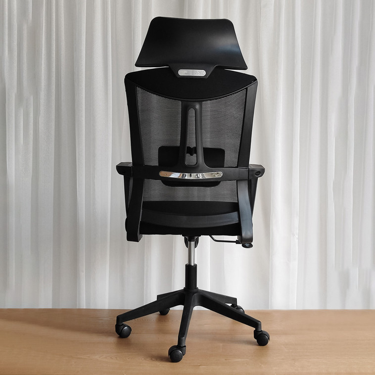 Картинка Кресло офисное 110*60*46 см до 150 кг механизм качания полиэстер черный Baizheng