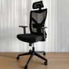 Мини изображение Кресло офисное 119*63*43 см до 150 кг механизм качания полиэстер черный Baizheng