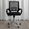Мини картинка Кресло офисное 76*60*40 см до 120 кг сетка механизм качания черный Baizheng