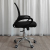 Мини фотография Кресло офисное 76*60*40 см до 120 кг сетка механизм качания черный Baizheng