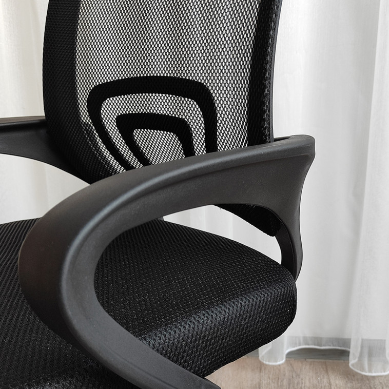 Фотография Кресло офисное 76*60*40 см до 120 кг сетка механизм качания черный Baizheng