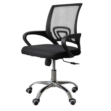 Кресло офисное 76*60*40 см до 120 кг сетка механизм качания черный Baizheng
