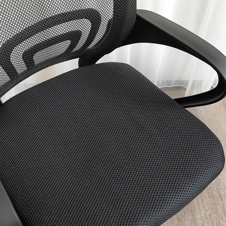 Cнимок Кресло офисное 76*60*40 см до 120 кг сетка механизм качания черный Baizheng