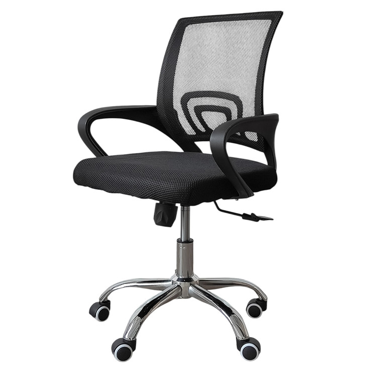 Кресло офисное 76*60*40 см до 120 кг сетка механизм качания черный Baizheng