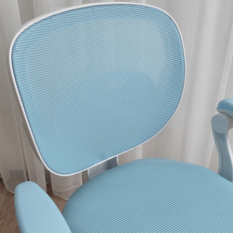 Картинка Стул металлический детский 88*51*42 см мягкое сиденье подставка для ног голубой Baizheng