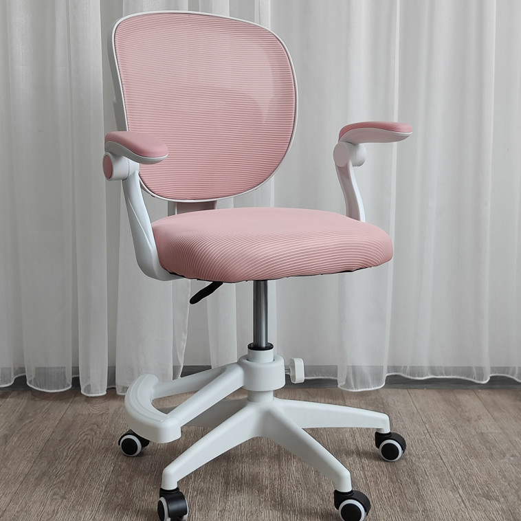 Фото Стул металлический детский 88*51*42 см мягкое сиденье подставка для ног розовый Baizheng