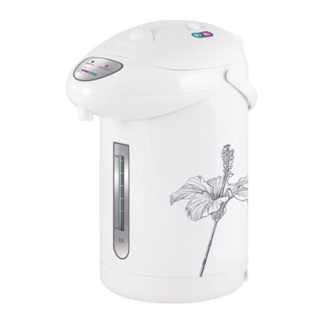 Термопот 2,5 л 750 Вт нержавеющая сталь колба 1 режим Цветок серый на белом HS-5001 HomeStar