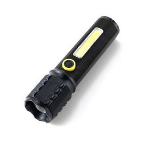 Фонарь ручной 16,5*2,7 см 800 мАч USB аккумулят телескоп фокусировка 4 режима BN535 Baizheng