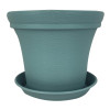 Мини фото Горшок пластиковый 12,8 л 29,3*28,2*24 см с поддоном голубой Baizheng