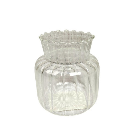 Ваза стеклянная для цветов 9х7,5 см прозрачный Baizheng