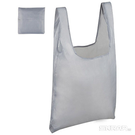 Сумка полиэстер 37*55 см складная серый Basic Рыжий кот