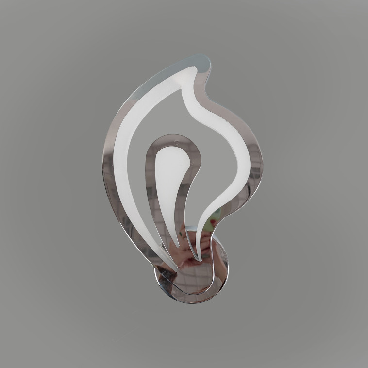 Изображение Бра светодиодный 1 плафон 32,5*20,8*5 см 38Вт 1938LM 17м2 2 цвета пластик хром Baizheng