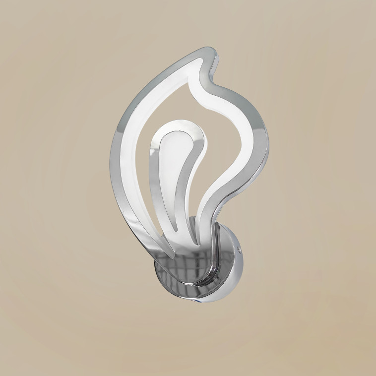 Картинка Бра светодиодный 1 плафон 32,5*20,8*5 см 38Вт 1938LM 17м2 2 цвета пластик хром Baizheng