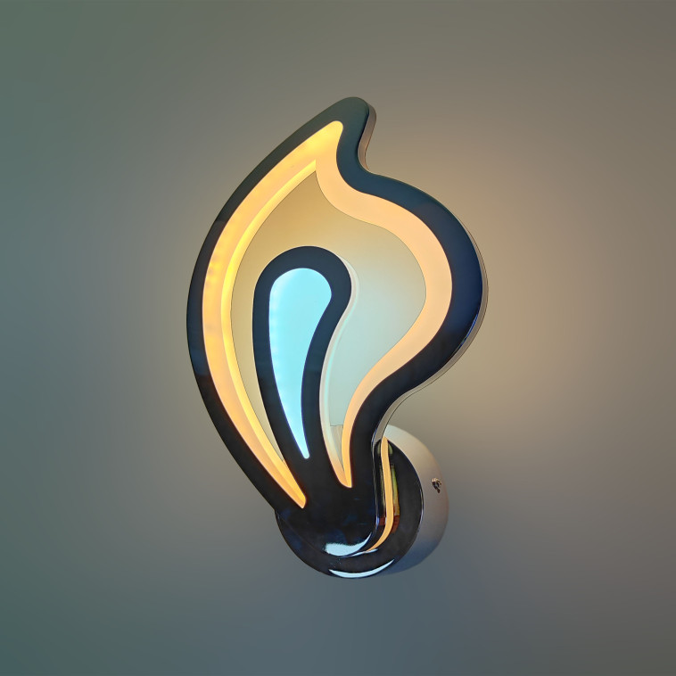 Фотография Бра светодиодный 1 плафон 32,5*20,8*5 см 38Вт 1938LM 17м2 2 цвета пластик хром Baizheng