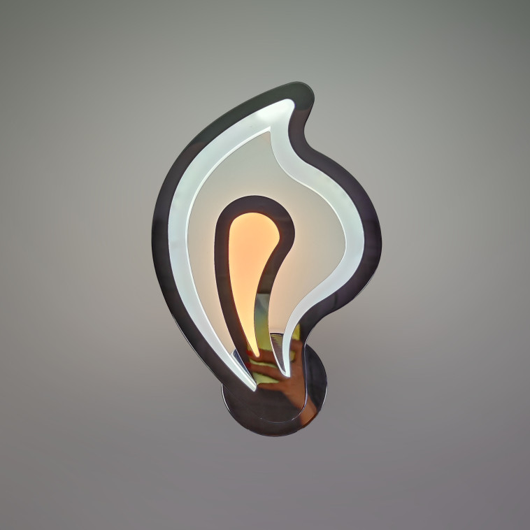 Cнимок Бра светодиодный 1 плафон 32,5*20,8*5 см 38Вт 1938LM 17м2 2 цвета пластик хром Baizheng