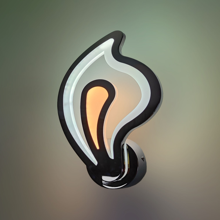 Фото №1 Бра светодиодный 1 плафон 32,5*20,8*5 см 38Вт 1938LM 17м2 2 цвета пластик хром Baizheng